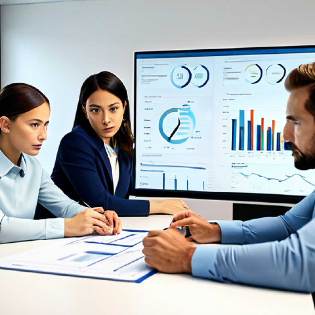 **

"A diverse team of professionals collaborating around a table in a modern office, reviewing data on a screen, fully clothed, appropriate attire, safe for work, perfect anatomy, correct proportions, natural poses, professional environment, well-lit, showing teamwork and analysis, serious expressions, professional attire."

**