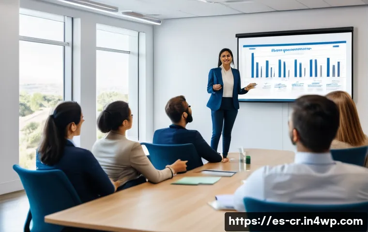 역량 갭 분석 결과의 지속적 모니터링 - A modern corporate training room filled with diverse Spanish-speaking professionals engaged in a dyn...