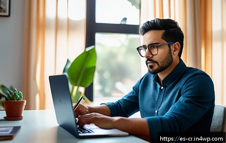 전문가가 알려주는 역량 갭 분석 팁 - A professional Hispanic man in his early 30s sitting at a modern home office desk, thoughtfully revi...