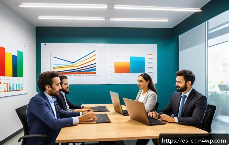 역량 갭 분석을 위한 팀 구성 전략 - A modern corporate team meeting room in a vibrant Mexican office, diverse professionals actively eng...